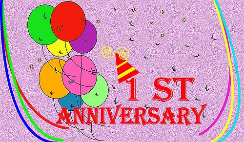 First Anniversary Google image from http://static.flickr.com/3288/3005889249_fcd1be901c.jpg