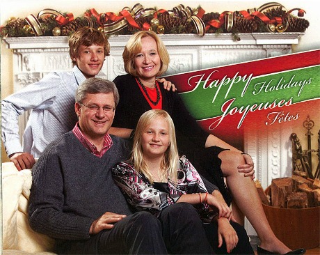 2011 Prime Minister Stephen Harper and Family Christmas Card source: http://www.cbc.ca/news/politics/story/2011/12/12/pol-harper-card.html