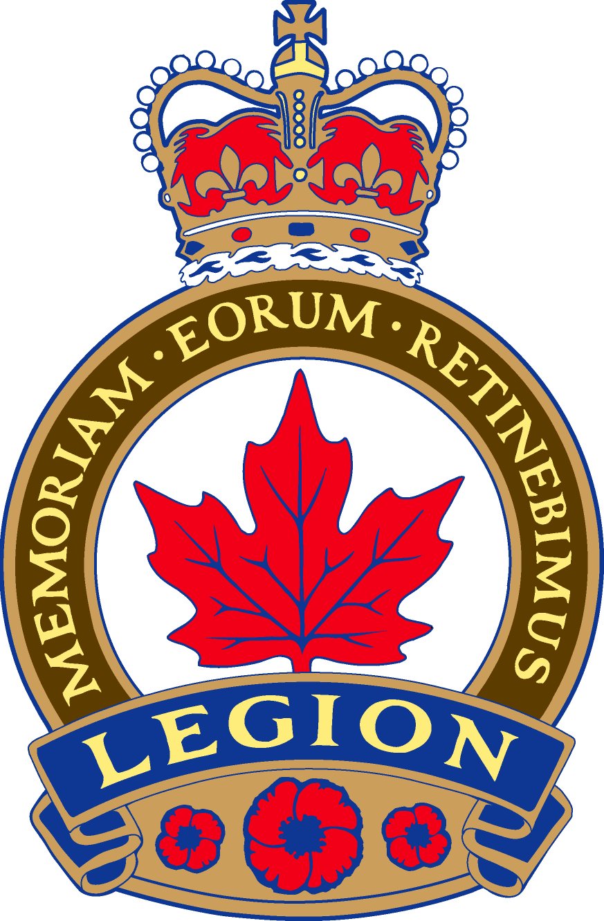 Royal Canadian Legion Crest Google image from http://www.lacseulfloatinglodges.com/Legion%20Crest.jpg