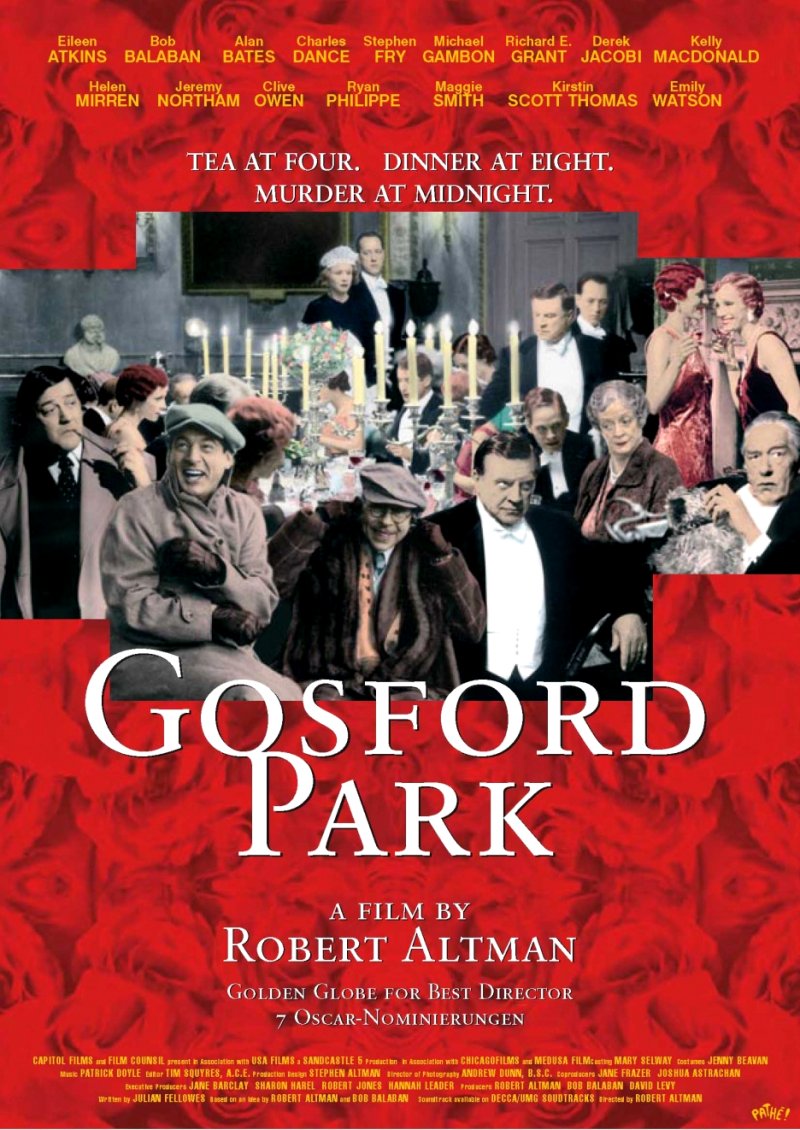 Gosford Park Movie Poster Google image from http://ilarge.listal.com/image/131959/936full-gosford-park-poster.jpg