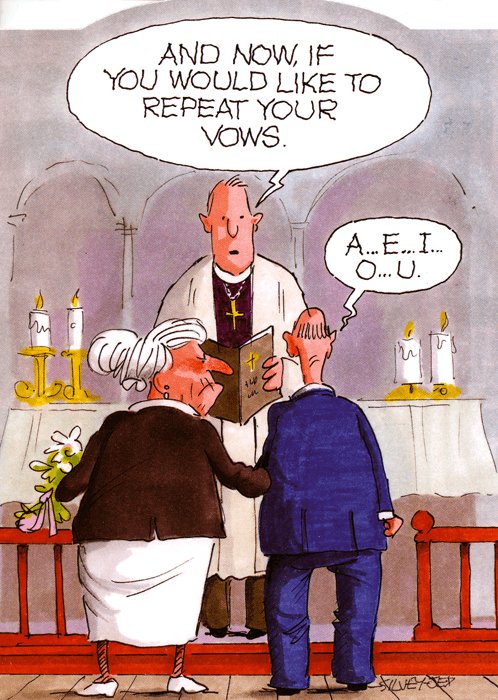 Repeat your vows - Funny Wedding Card Cartoon from Wrinklies wrinklies_cards018_1024x1024 at https://www.comedycard.co.uk/products/funny-wedding-card-wrinklies-repeat-your-vows