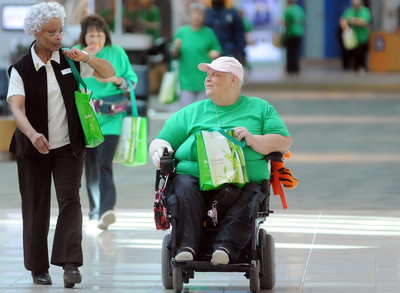 2010 Older Adult Centre Indoor Walk-a-thon, Staff photo from Mississauga News by Fred Loek.