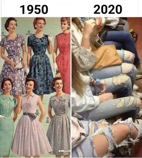 Fashion Then and Now 1950-2020
