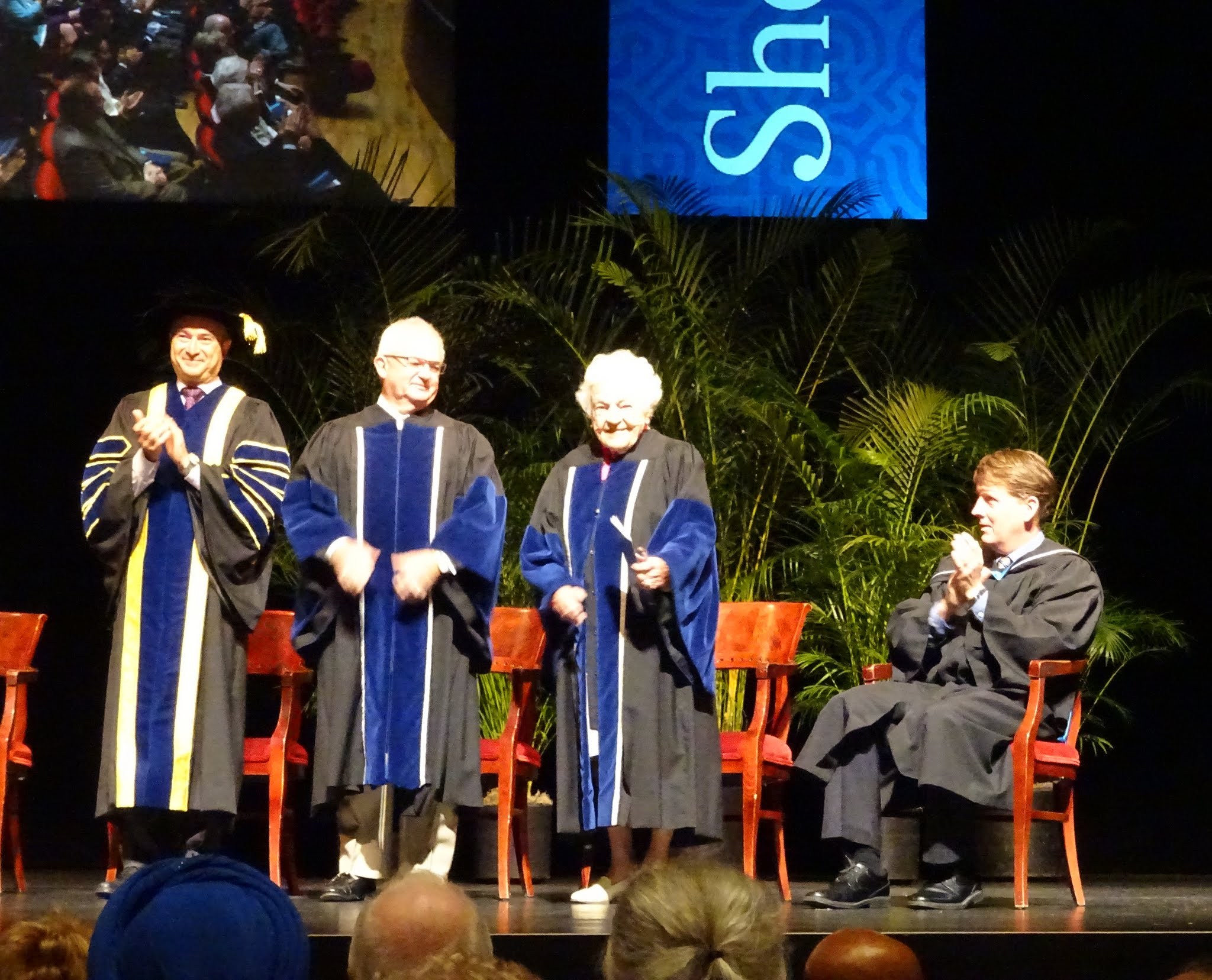Dr. Jeff Zabudasky (President and Vice Chancellor), Bryan Dawson, Hazel McCallion, Jamie King