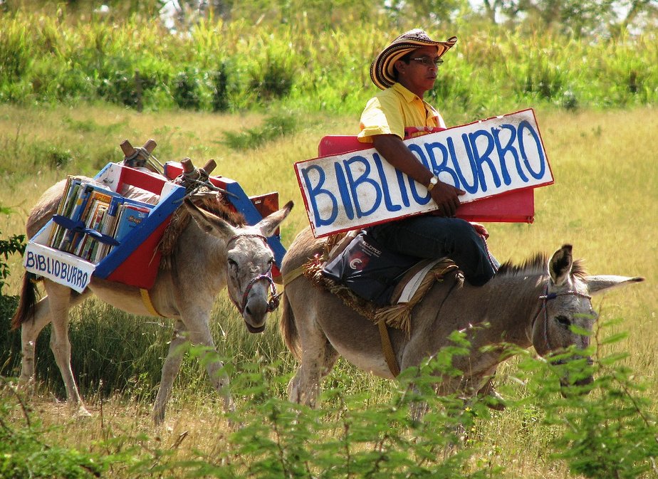 Biblioburro - The donkey library. 