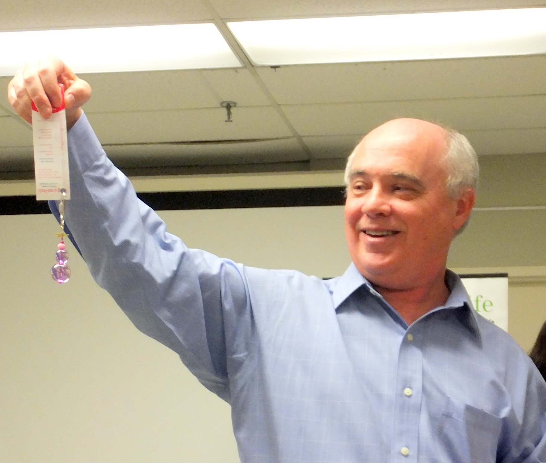 Dr. Paul Stephen Philbrook showsimportance of early detection of breast cancer - Photo by I Lee 27 May 2013