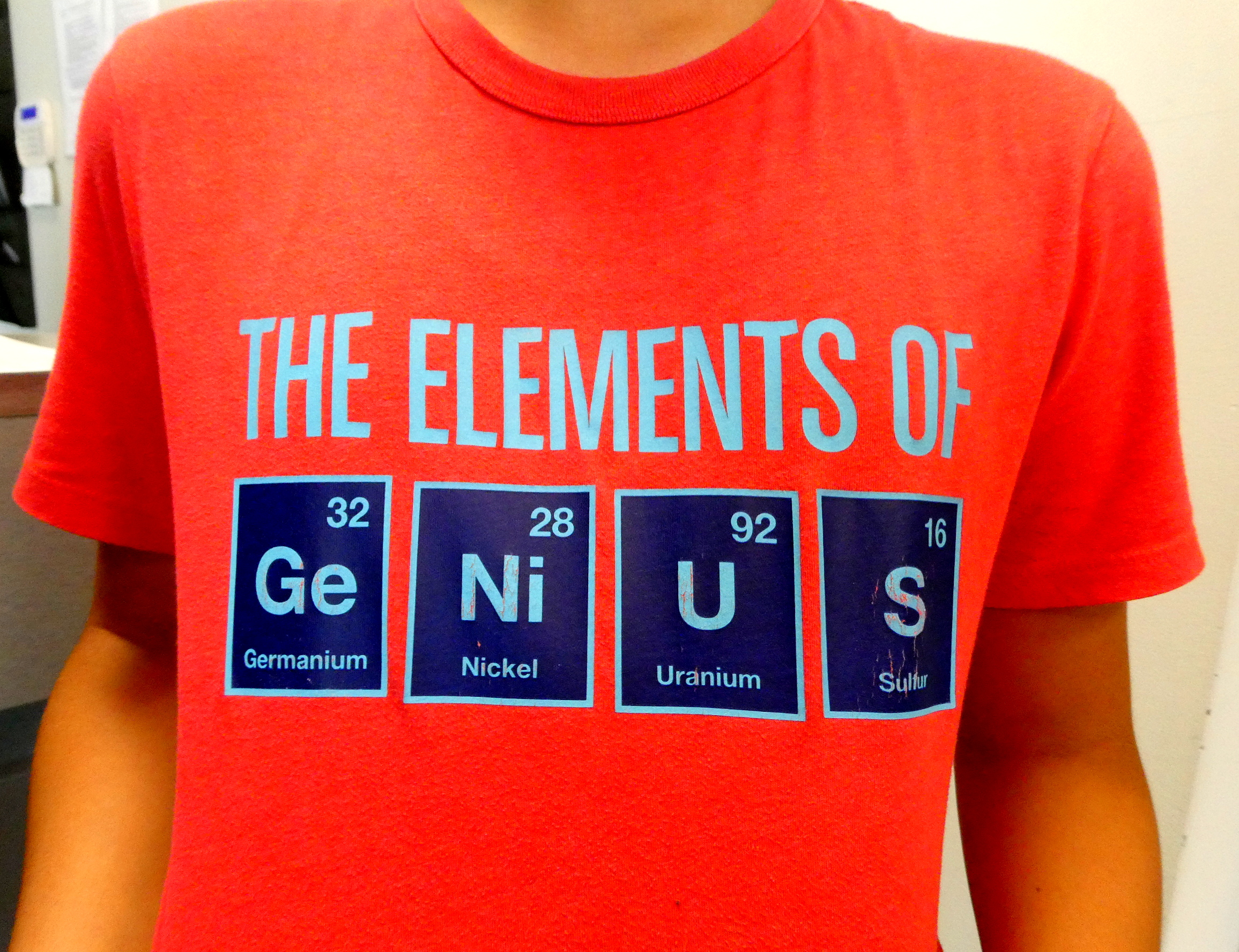 Elements of Genius on Boy's T-shirt, Physicians Diagnostic Imaging 3.20 pm 31 July 2023