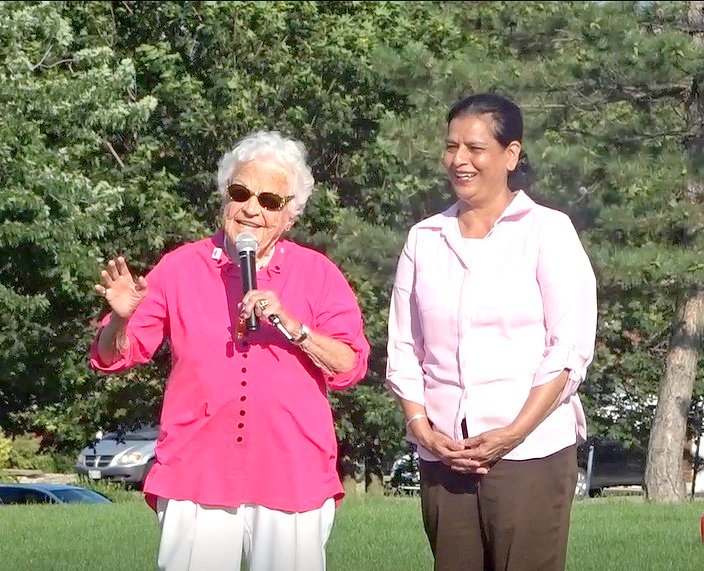 Hazel McCallion and Amrit Mangat at Community BBQ 15 July 2017