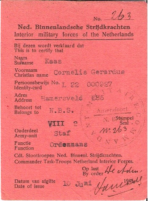 Carl Kaas 10 June 1945