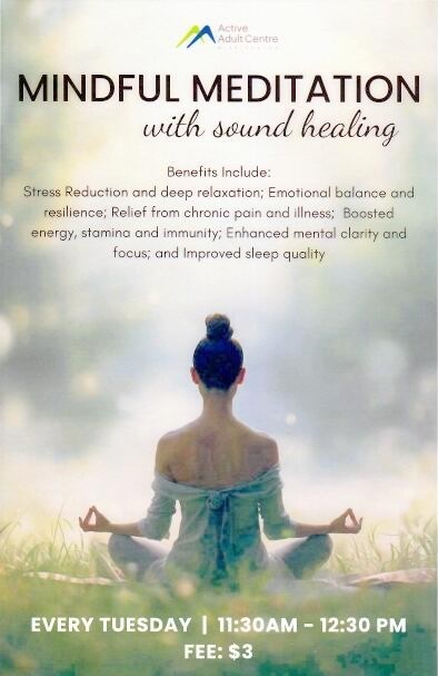 Mindful Meditation with Sound Healing image source: AACM