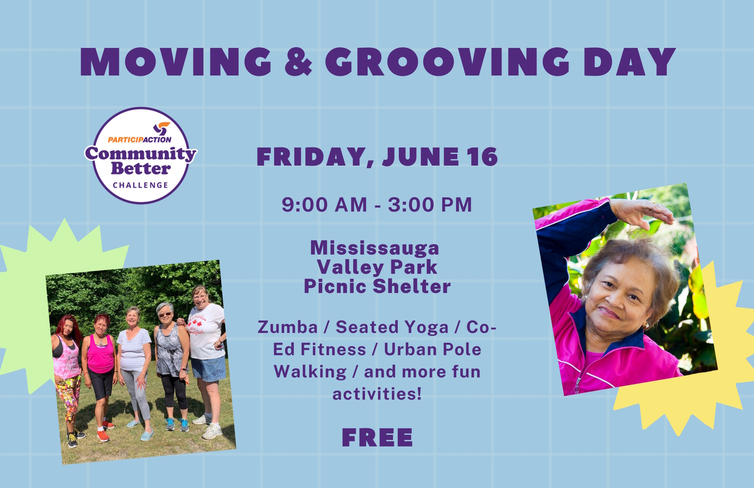 Moving & Grooving Day at Mississauga Valley Park Picnic Shelter