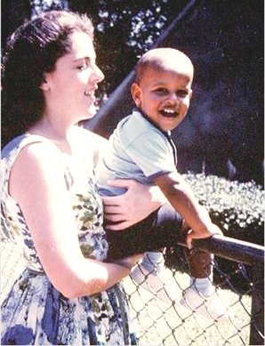 The boy Obama with his mother Google image from http://www.y2kers.com/wp-content/uploads/2008/06/barack.jpg