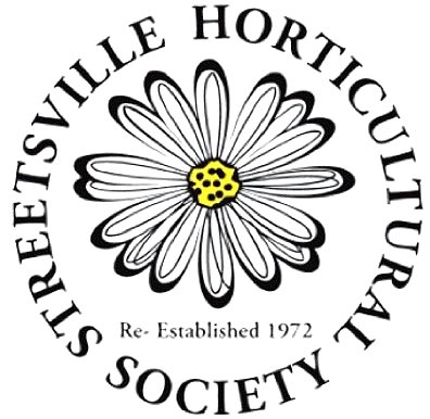 Streetsville Horticultural Society Logo Google image from http://streetsvillehort.ca/wp-content/uploads/2014/10/SHS-Logo-Yellow.jpg