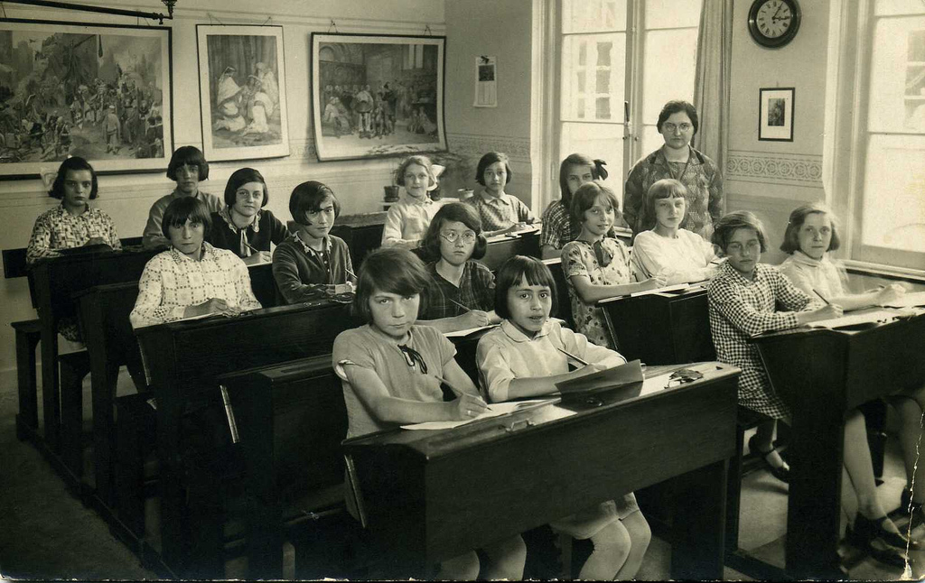St. Willibrordus girls' school, Netherlands, circa 1930 image from http://www.flickr.com/photos/22408734@N08/2357130887/sizes/l/in/photostream/