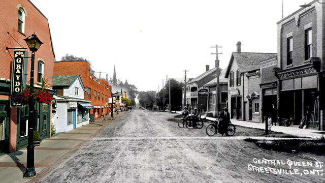 Streetsville Central Queen Street Google image from https://www.insauga.com/what-streetsville-looked-like-back-in-the-day