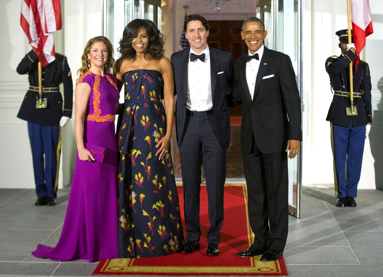 Sophie Trudeau, Michelle Obama, Justin Trudeau, Barack Obama