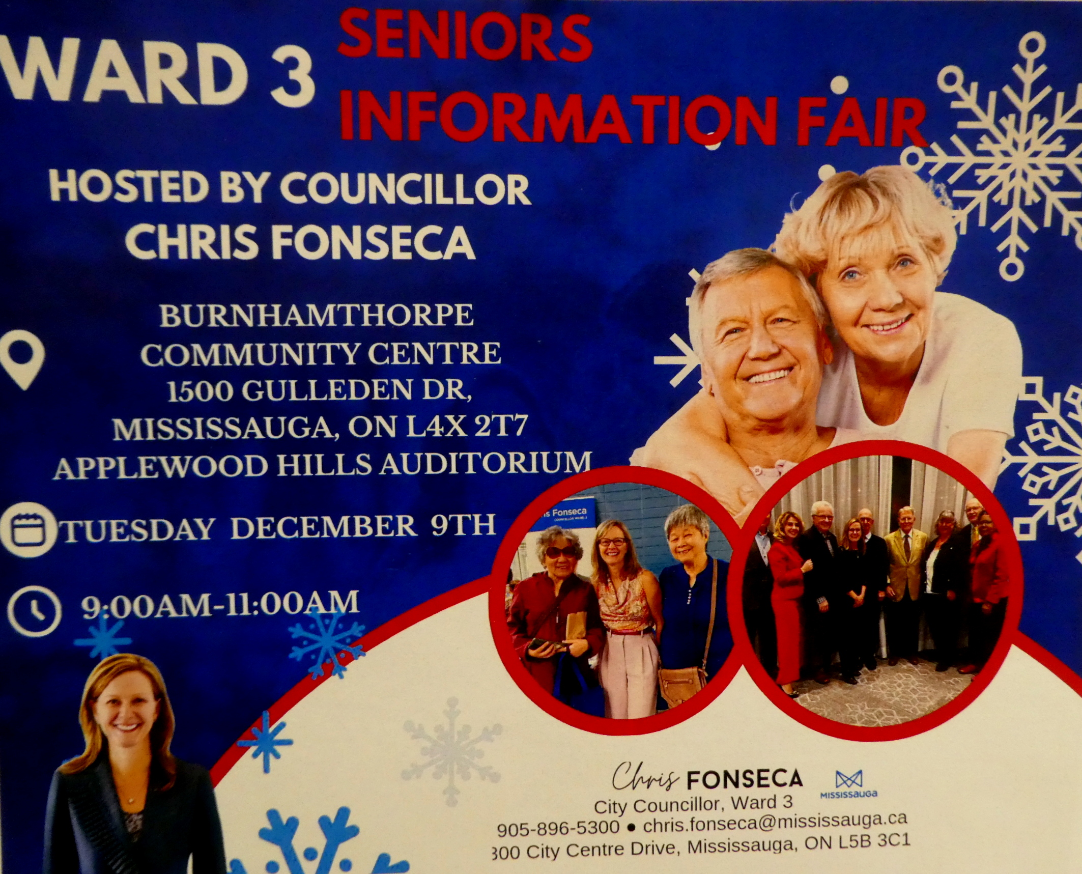 Ward 3 Seniors Information Fair 9 Dec 2025 image from Ward 3 City of Mississauga Councillor Chris Fonseca