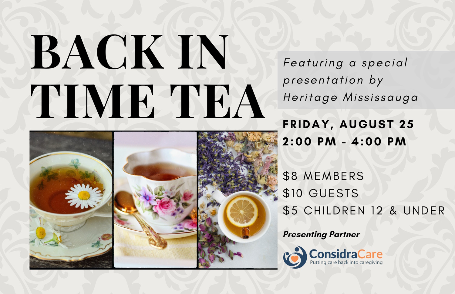 Back in Time Tea at Active Adult Centre of Mississauga