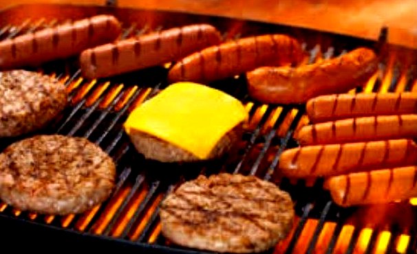 BBQ Hot Dogs and Hamburgers original Google image from http://www.campuslodgecolumbia.com/ - no longer accessible