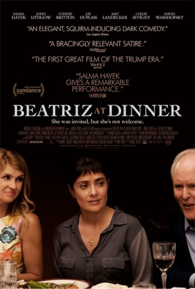 Beatriz at Dinner (2017) Movie Poster Google image from https://zayzay.com/movies/beatriz-dinner-official-poster/