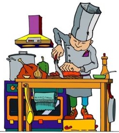 Busy Chef Google image from http://gal.darkervision.com/wp-content/uploads/2010/02/busy-chef-cartoon-resized.jpg