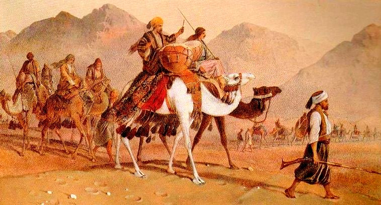 The Head of the Caravan passing Mount Sinai 1877a.jpg.opt769x435o0,0s769x435.jpg Google image from http://josephaustinbenwell.yolasite.com/orientalist-paintings.php