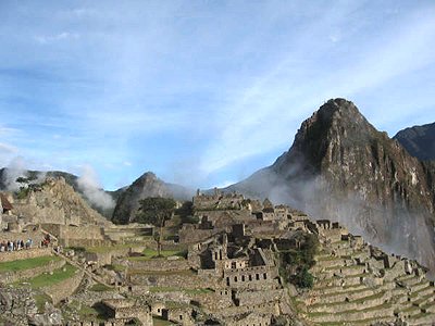 View of spectacular Machu Picchu