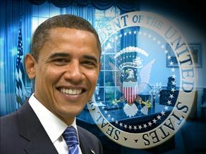 President Obama with United States of America Seal image from http://www.kvoa.com/news/obama-s-inaugural-address/