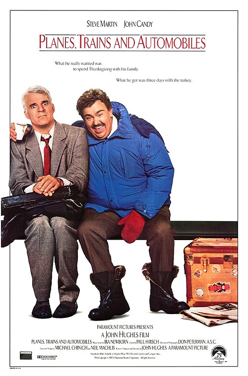 Planes, Trains and Automobiles 1987 Movie Poster Google image from https://www.movieposter.com/posters/archive/main/88/MPW-44057
