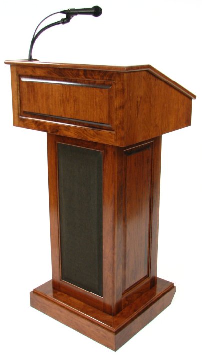 Counselor Evolution Lectern/Podium Google image from https://executivewood.com/product/lectern-podium-sound-clr235-ev