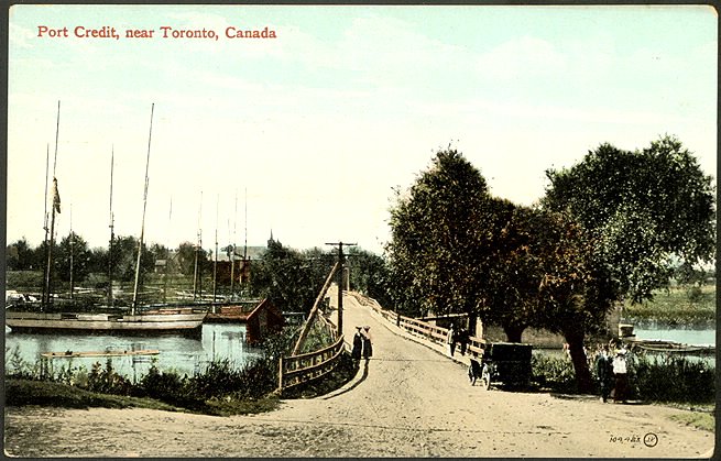 Port Credit 1910 - Port Credit, near Toronto, Canada, Valentine & Sons' Publishing Co. Ltd. Year/Format: 1910, Picture. Google image from http://static.torontopubliclibrary.ca/da/images/LC/pcr-880.jpg