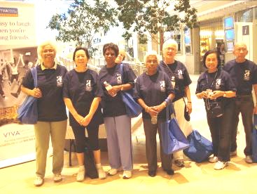 Group of mall walkers